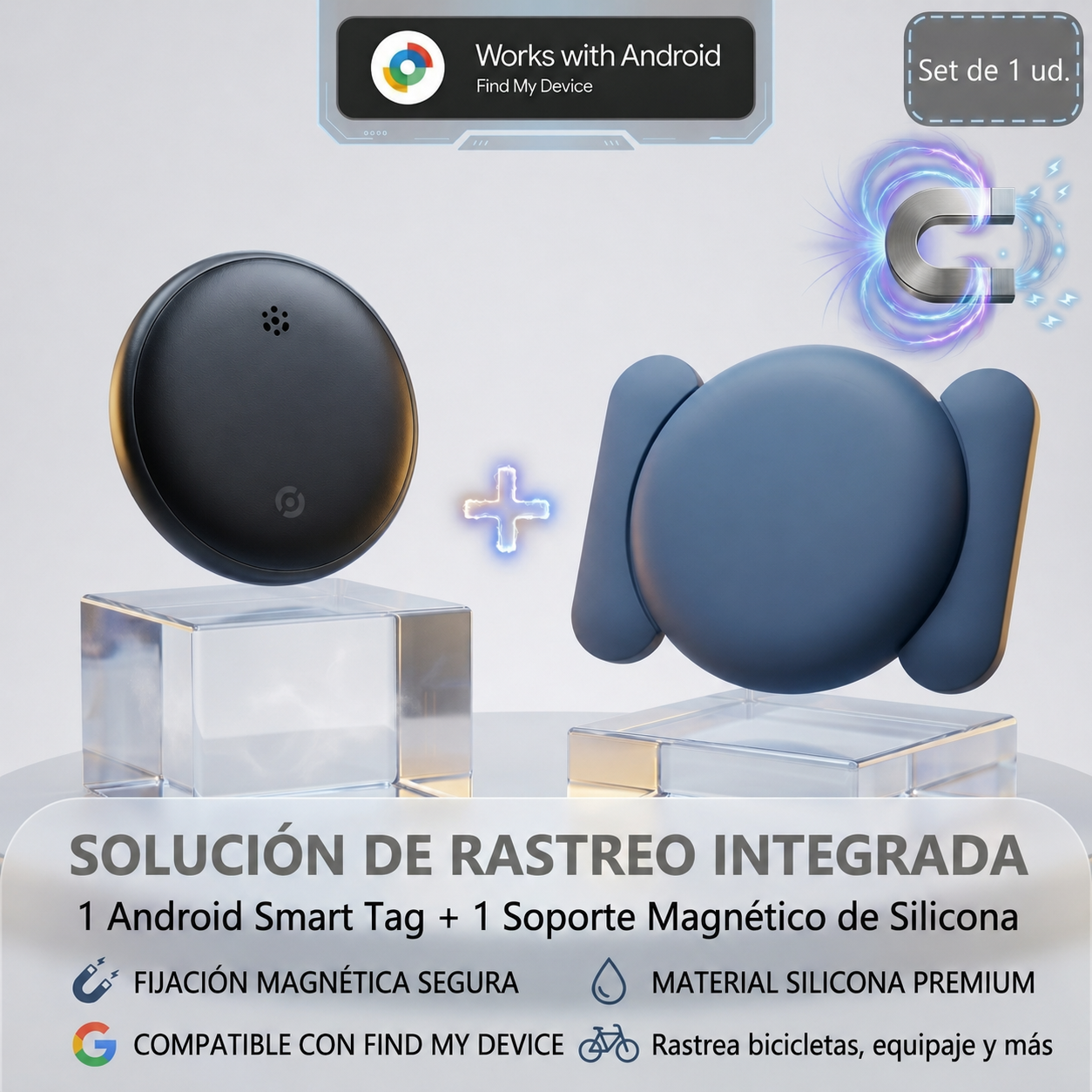 Localizador Inteligente MagTrack™ compatible con Apple y Android (Google Find My)
