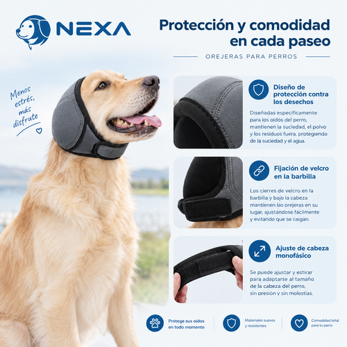 Orejeras antirruido para perros